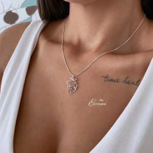 سلسلة علي شكل قلب حقيقي🫀من الفضة الممتازة 💖925